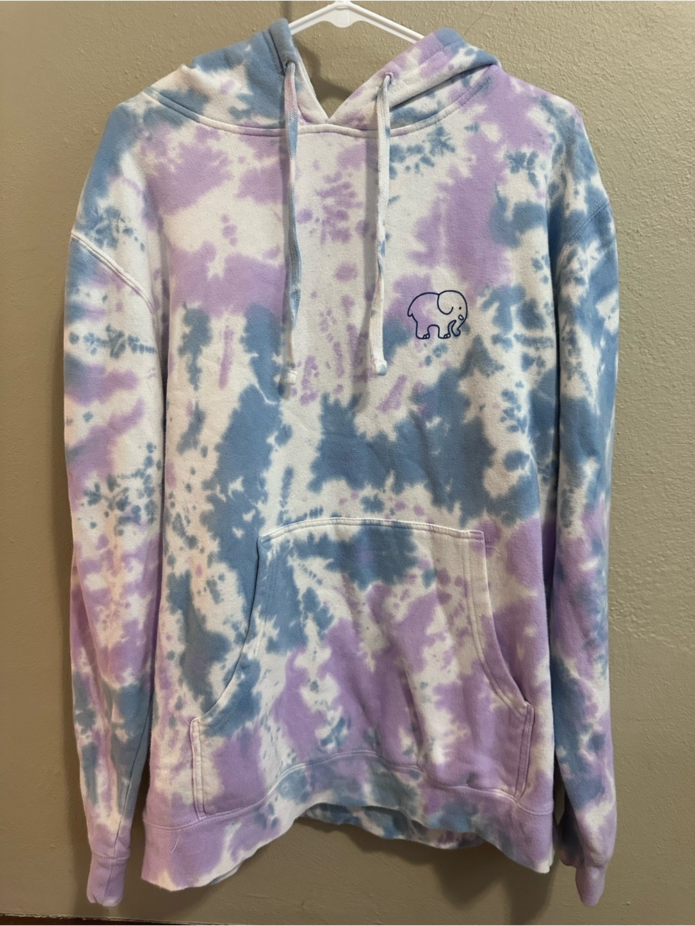 ivory ella Purple, Blue & White Tie-Dye Pullover Hoodie